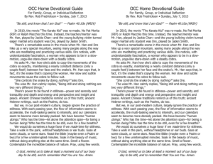 OCC Home Devotional Guide For Family, Group, or Individual