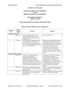 Study W&AR-02 Project Operations/Water Balance Model