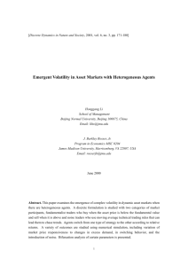 Emergent Volatility in Asset Markets with Heterogeneous Agents