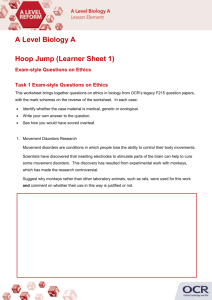 A Level Biology A Hoop Jump Lesson Element Sheet 1