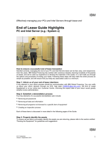 PC End of Lease Guide Highlights