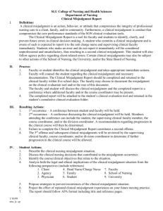 Clinical Misjudgment Form - Southeastern Louisiana University