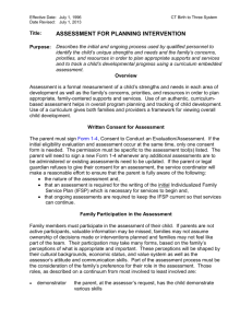 Assessment - Connecticut Birth to Three System