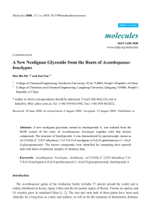 Two new neolignan glycosides from Pteris multifida Poir