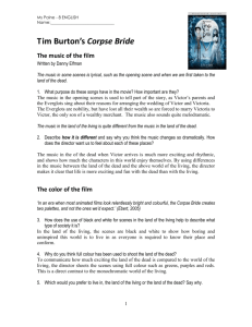 Corpse Bride Film Analysis Worksheet