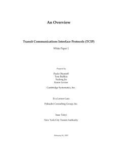 Transit Communications Interface Protocols Paper