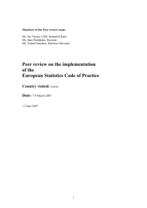 Peer review on the implementation of the European
