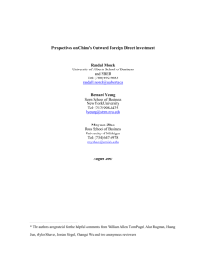 Three Perspectives on China`s Outward Foreign Direct Investment"