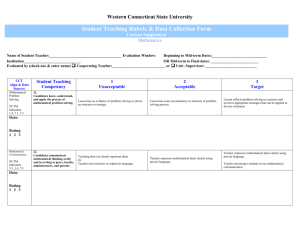 Handbook for Student Teachers - Western Connecticut State