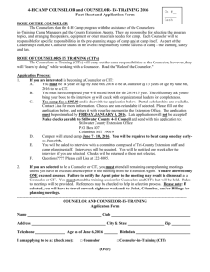 CIT/Counselor Forms