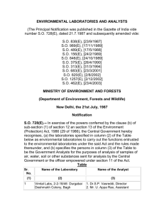 environmental laboratories and analysts