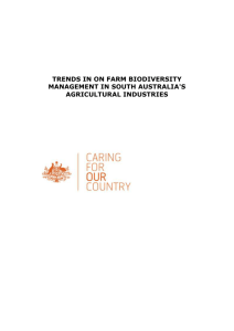Trends in on farm biodiversity management in South Australia`s