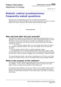 Frequently asked questions about robotic prostatectomy