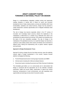 DRAFT CONCEPT PAPER: - The World of Design in India