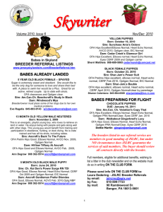 November/December 2010 - Jersey Skylands Labrador Retriever Club