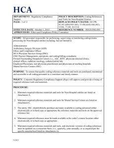 non-hospital entities - HCA Ethics & Compliance