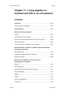DMG Chapter 11 Living together as husband and wife or as civil