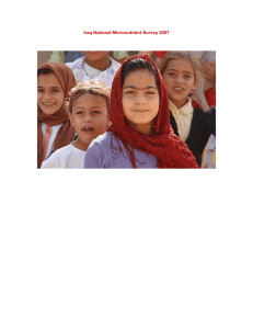 Iraq National Micronutrient Survey 2007