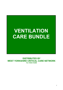Ventilator Care Bundle - West Yorkshire Critical Care Network