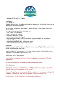 Lesson 2 - Comfort Zone