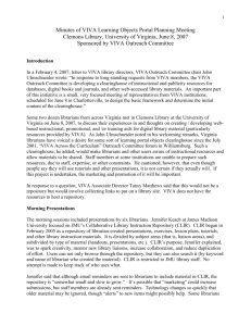 Virginia Learning Objects Portal Meeting Notes, June 8, 2007