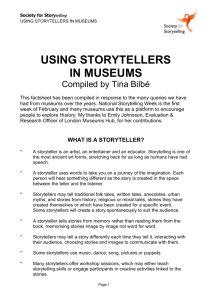 Using Storytellers in Museums
