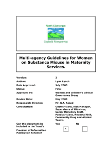 Multi-agency guidelines for Women on Substance Misuse in