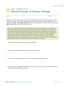 Emily `s Perspective on the Natural Causes of Climate Change