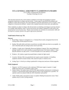 OID Media Classroom Standards - UCLA Office of Instructional
