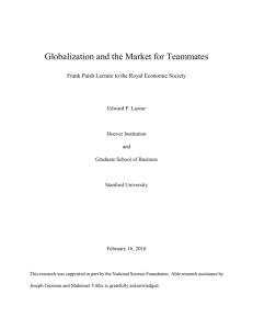 Globalization and the Market for Teammates
