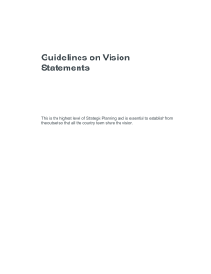 Guidelines on Vision Statement
