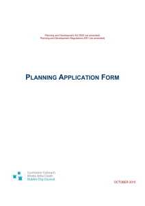 Planning Application form