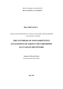 Dina Trifanova. The synthesis of noncompetitive antagonists of