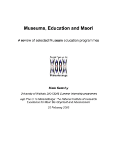 Museums, Education and Maori