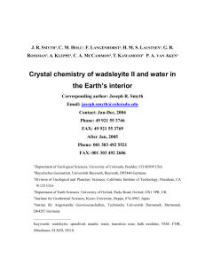 High Pressure Crystal Chemistry of Hydrous