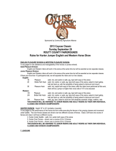 Rules for Hunter Jumper English and Western Horse Show