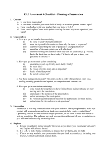Assessment 4 Checklist - Supplementary Materials for EAP
