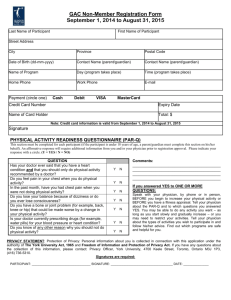 GAC Non-member Registration Form - Glendon
