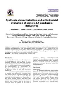 Synthesis and biological evaluation of some 1,3,4