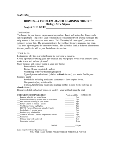 biomes – a problem –based learning project