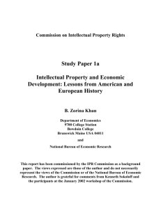 Intellectual Property and Economic Development: Lessons