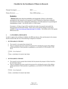 Minors Checklist - Office of the Vice Provost