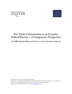 Fair Trade Consumerism as an Everyday Ethical Practice – An
