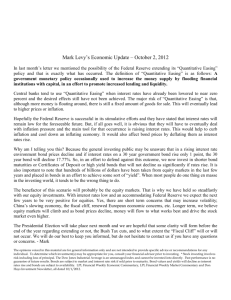 Mark Levy`s Economic Update – October 2, 2012 In last month`s