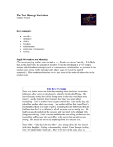 The Text Message Worksheet