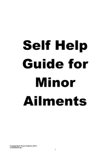 Self Help Guide for Minor Ailments