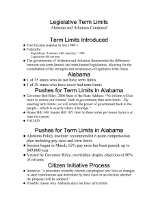 Legislative Term Limits