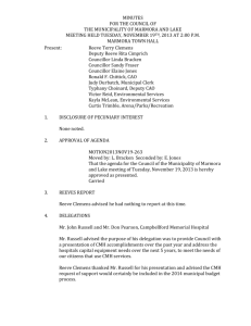 November 19th 2013 Council Minutes