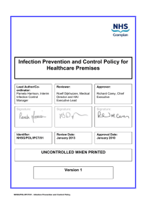 Infection Prevention and Control Policy