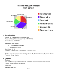 Theatre: Design Concepts SH A/B